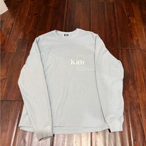 Kith Longsleeve Quinn Tee - Light Indigo- Size. Medium